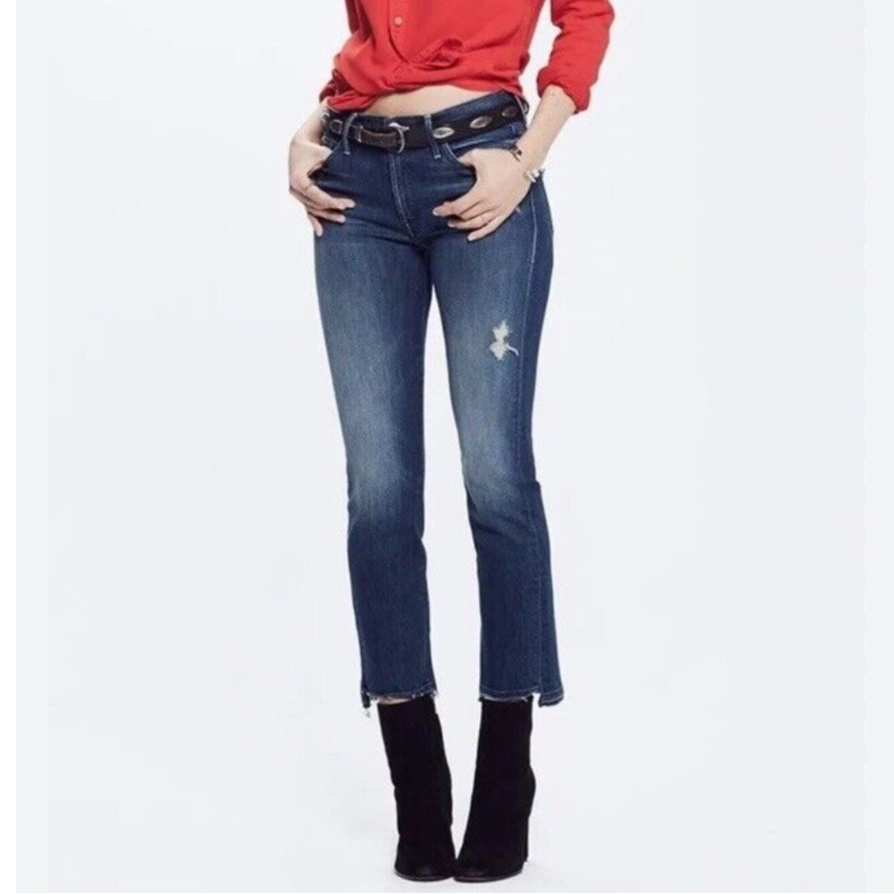 MOTHER Ankle & Cropped Jeans in Dark Blue
